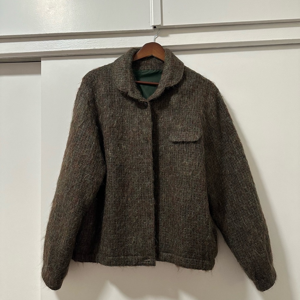 Wool mohair blend jacket